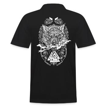 Fenrir Viking Runes Design Fenris Wolf Teutons - Polo Homme - noir - Dos - Kai (181cm)