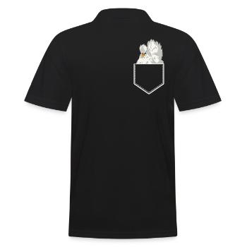 Poulet en soie dans la poitrine Poche Poulet Sac de poulet - Polo Homme - noir - Dos - Kai (181cm)