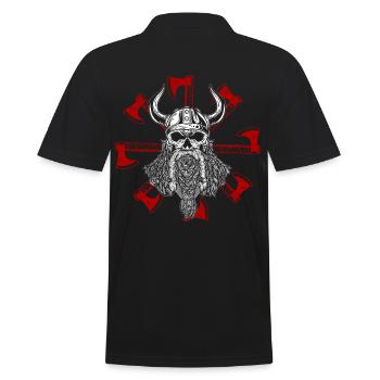 Wikinger Krieger Symbol Sonne nordische Germanen - Männer Poloshirt - Schwarz - Hinten - Kai (181cm)