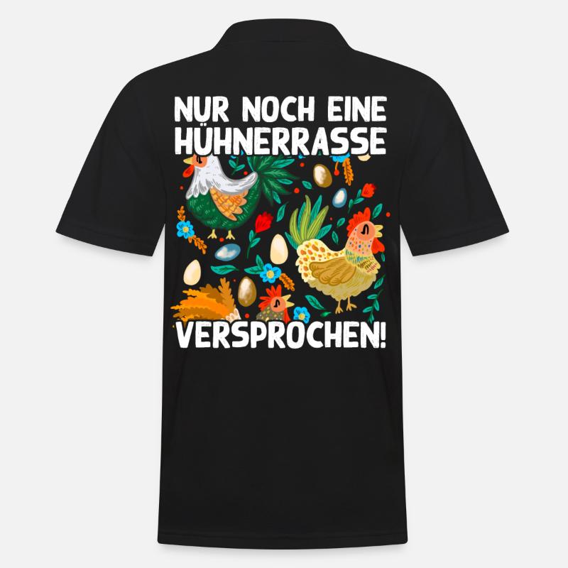 Nur noch eine Hühnerrasse versprochen Lustig Huhn - Männer Poloshirt - Schwarz