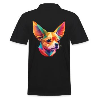 Chihuahua dog great dog design funny animal - Men's Polo Shirt - black - Back - Kai (181cm)