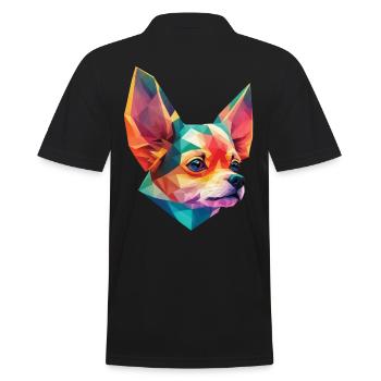 Chihuahua Dog Dog Design Pet Dog Owner - Men's Polo Shirt - black - Back - Kai (181cm)