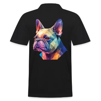 Conception de chiens de chien bouledogue français - Polo Homme - noir - Dos - Kai (181cm)