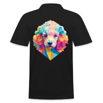 Pudel Hund Polygon Hunde Design Haustier Pudel - Männer Poloshirt - Schwarz - Hinten - Kai (181cm)