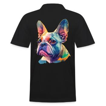 Französische Bulldogge Hund lustige Hunde Kunst - Männer Poloshirt - Schwarz - Hinten - Kai (181cm)