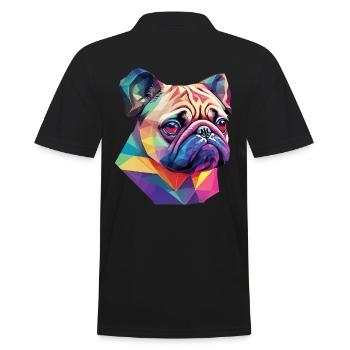 Carlin Chien Mignon Race de chien Carlins Chiens Pug Design - Polo Homme - noir - Dos - Kai (181cm)