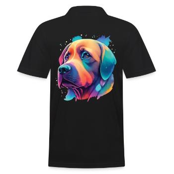 Labrador Hund ultimatives Hundeliebhaber Design - Männer Poloshirt - Schwarz - Hinten - Kai (181cm)