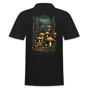 Vintage Magic Mushrooms Goa Trance Music Night - Polo Homme - noir - Dos - Kai (181cm)
