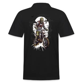 Zombie Motocross Spooky Night Biker Design - Polo Homme - noir - Dos - Kai (181cm)