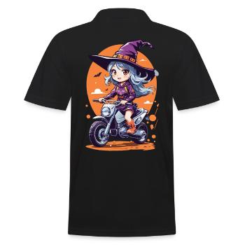 Anime Witch Biker Halloween Special - Polo Homme - noir - Dos - Kai (181cm)