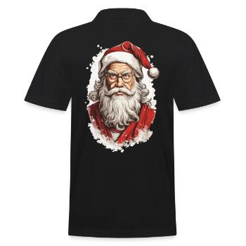 Père Noël magique Vintage Design de Noël - Polo Homme - noir - Dos - Kai (181cm)
