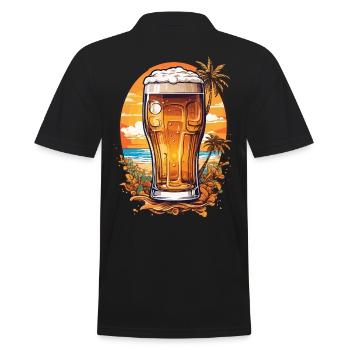 Vacances de bière au paradis Beer Lover Design - Polo Homme - noir - Dos - Kai (181cm)