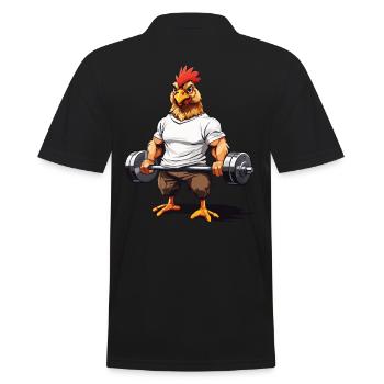 Musculation Musculaire Fitness Fun Design - Polo Homme - noir - Dos - Kai (181cm)