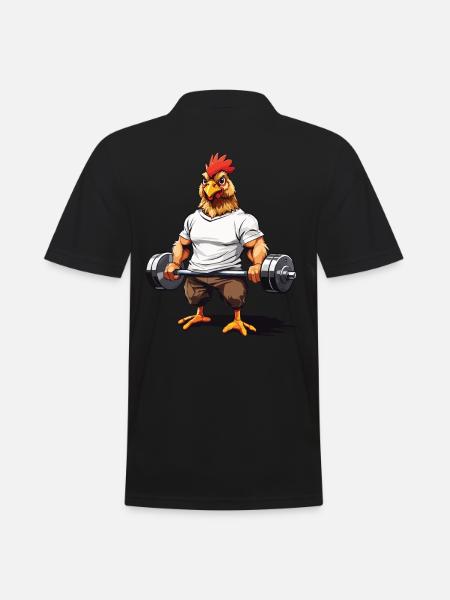 Musculation Musculaire Fitness Fun Design - Polo Homme - noir