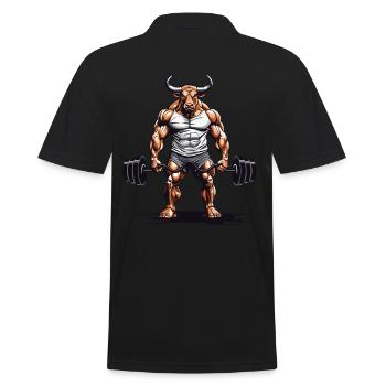 Taureau Musculation Fitness Musculation Conception de musculation - Polo Homme - noir - Dos - Kai (181cm)
