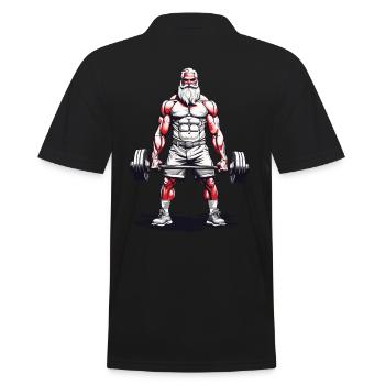 Senior Musculation Musculation Grand-père Force - Polo Homme - noir - Dos - Kai (181cm)