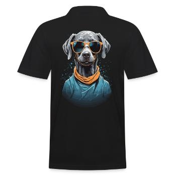 Esthétique Braque de Weimar Chien Streetwear - Polo Homme - noir - Dos - Kai (181cm)
