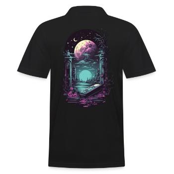 Gothique Vaporwave mysticisme obscurité oeuvre - Polo Homme - noir - Dos - Kai (181cm)