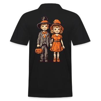 Rétro Halloween Trick or Treat Kids Design - Polo Homme - noir - Dos - Kai (181cm)