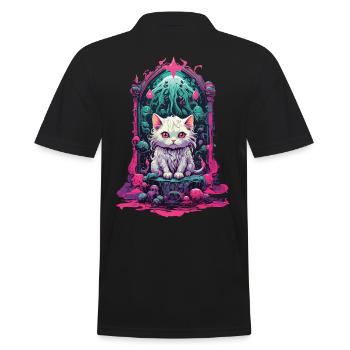 Occulte Kawaii chat gothique Pastel magie - Polo Homme - noir - Dos - Kai (181cm)