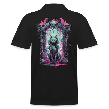 Conception de monstre magique chat occulte gothique - Polo Homme - noir - Dos - Kai (181cm)