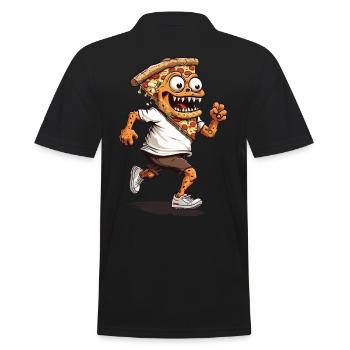 Pizza Slice Monster Design pour les amateurs de pizza - Polo Homme - noir - Dos - Kai (181cm)