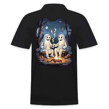 Halloween Fantômes Camping Enfants Dessin Animé - Polo Homme - noir - Dos - Kai (181cm)