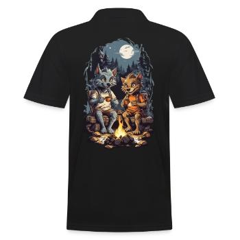Drôle Loup-Garou Halloween Enfants Dessin Animé - Polo Homme - noir - Dos - Kai (181cm)