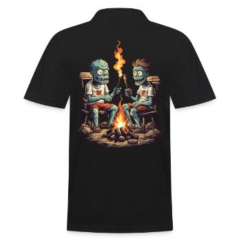 Zombie Feu De Camp Halloween Cartoon Magie - Polo Homme - noir - Dos - Kai (181cm)