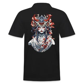 Japonais Oni démon Vintage Design esthétique - Polo Homme - noir - Dos - Kai (181cm)
