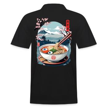 Ukiyo-E Ramen Yeux Horreur Japon Halloween Art - Polo Homme - noir - Dos - Kai (181cm)