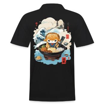 Shabu Shabu Ukiyo-E Kawaii Design Culinaire Japonais - Polo Homme - noir - Dos - Kai (181cm)