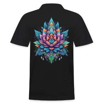 Conception esthétique spirituelle de Mandala Lotus - Polo Homme - noir - Dos - Kai (181cm)