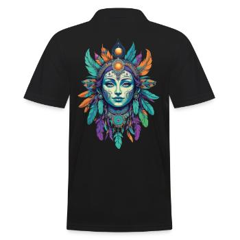 amérindien Mardi Gras Mandala - Polo Homme - noir - Dos - Kai (181cm)