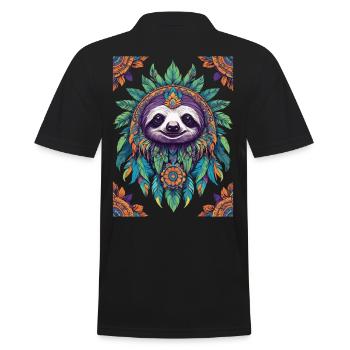 Paresseux spirituel Mandala Mardi Gras Festival - Polo Homme - noir - Dos - Kai (181cm)