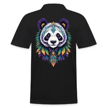 Panda ours Mandala Dream Catcher Design - Polo Homme - noir - Dos - Kai (181cm)