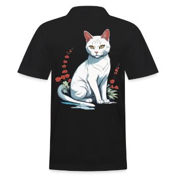 Hauskatzen Besitzer Niedliche Katze Katzen Dame - Männer Poloshirt - Schwarz - Hinten - Kai (181cm)