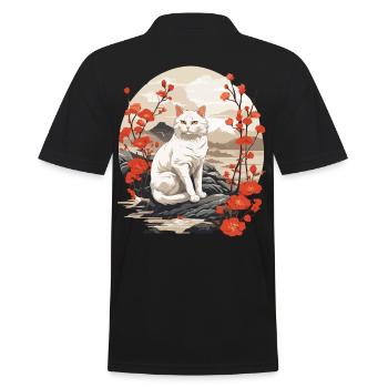 Asiatische Katze Niedliche Katzen Dame Besitzer - Männer Poloshirt - Schwarz - Hinten - Kai (181cm)