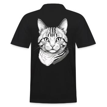 Hauskatzen Besitzer Niedliche Katze Katzen Dame - Männer Poloshirt - Schwarz - Hinten - Kai (181cm)