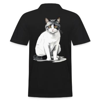 Hauskatzen Besitzer Niedliche Katze Katzen Dame - Männer Poloshirt - Schwarz - Hinten - Kai (181cm)