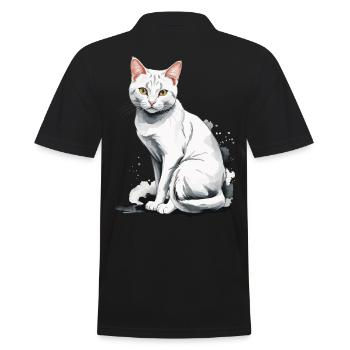Hauskatzen Besitzer Niedliche Katze Katzen Dame - Männer Poloshirt - Schwarz - Hinten - Kai (181cm)