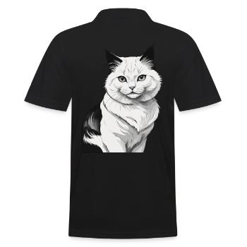 Hauskatzen Besitzer Niedliche Katze Katzen Dame - Männer Poloshirt - Schwarz - Hinten - Kai (181cm)