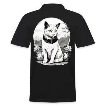 Hauskatzen Besitzer Niedliche Katze Katzen Dame - Männer Poloshirt - Schwarz - Hinten - Kai (181cm)