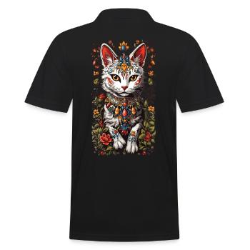 Mexikanische Katze Niedliche Katzen Dame Besitzer - Männer Poloshirt - Schwarz - Hinten - Kai (181cm)