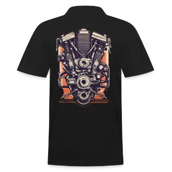 Ingénieur automobile Mécanicien de véhicules à moteur Vintage - Polo Homme - noir - Dos - Kai (181cm)