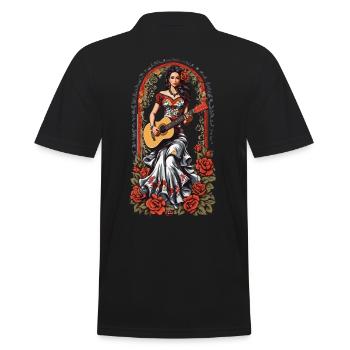 Iconique guitariste Design musicien esthétique - Polo Homme - noir - Dos - Kai (181cm)