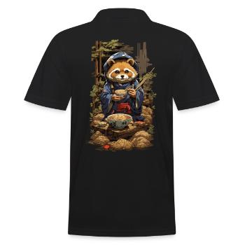 Chien viverrin japonais Ramen Soupes de nouilles esthétique - Polo Homme - noir - Dos - Kai (181cm)