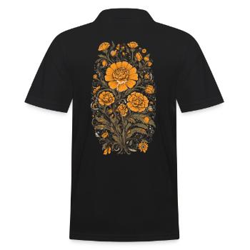 Tagetes Décoration Florale Esthétique Design Vintage - Polo Homme - noir - Dos - Kai (181cm)