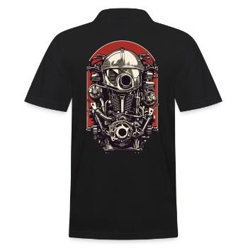 Ingénieur automobile Mécanicien de véhicules à moteur Vintage - Polo Homme - noir - Dos - Kai (181cm)