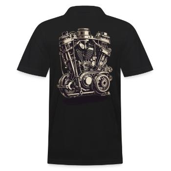 Ingénieur automobile Mécanicien de véhicules à moteur Vintage - Polo Homme - noir - Dos - Kai (181cm)